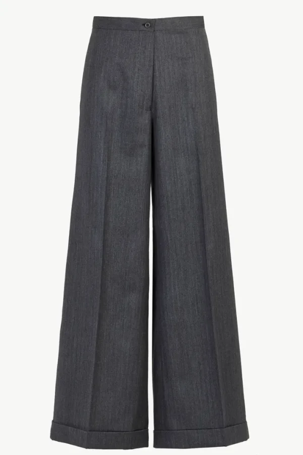 Giuliva Heritage Leila Trousers in Wool Herringbone<Women Trousers