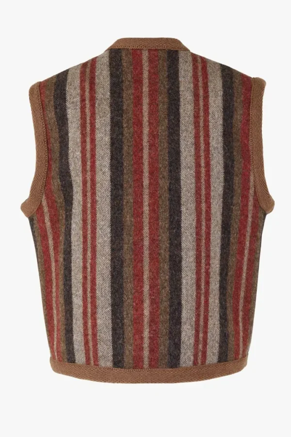 Giuliva Heritage Lia Vest in Wool Stripes<Women Waistcoats