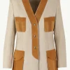 Giuliva Heritage Liesel Jacket in Wool and Suede<Women Blazers