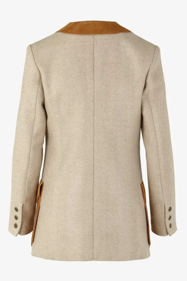 Giuliva Heritage Liesel Jacket in Wool and Suede<Women Blazers