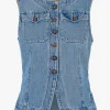 Giuliva Heritage Lucia Vest in Denim<Women Waistcoats