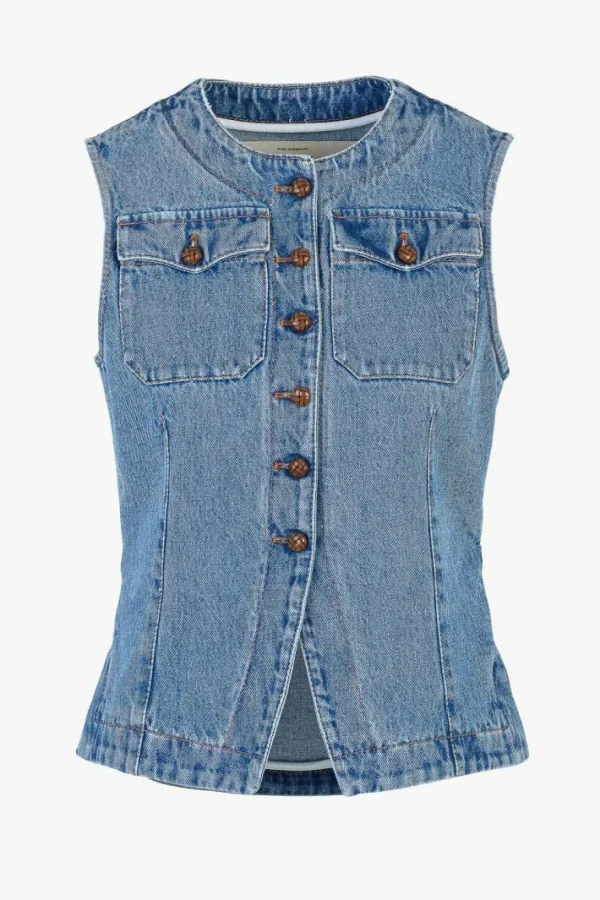 Giuliva Heritage Lucia Vest in Denim<Women Waistcoats