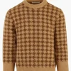 Giuliva Heritage Luciano Sweater in Mohair Blend Houndstooth< Knitwear