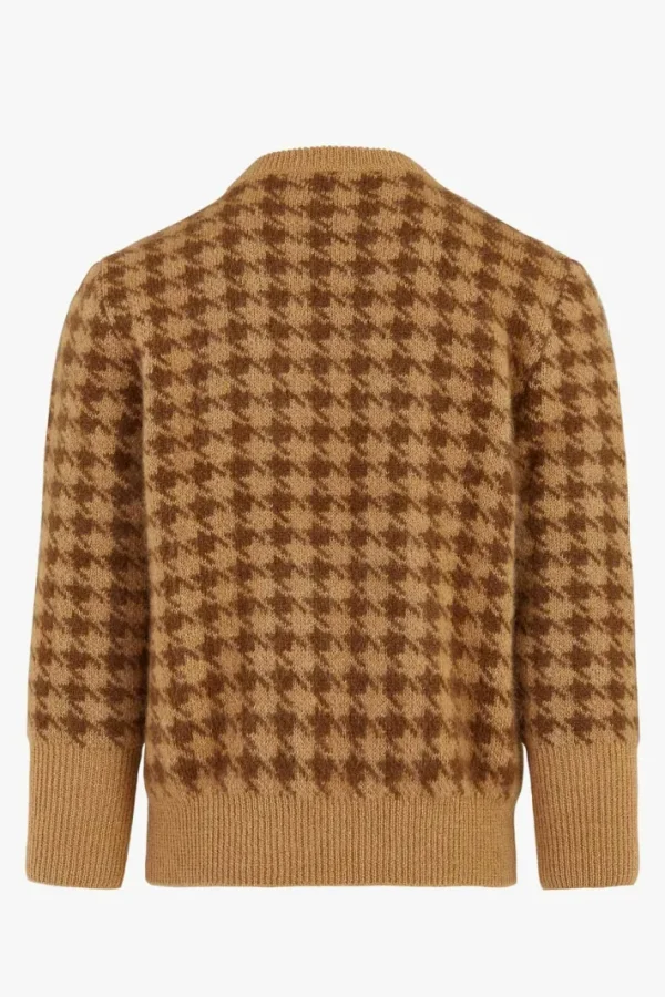 Giuliva Heritage Luciano Sweater in Mohair Blend Houndstooth< Knitwear