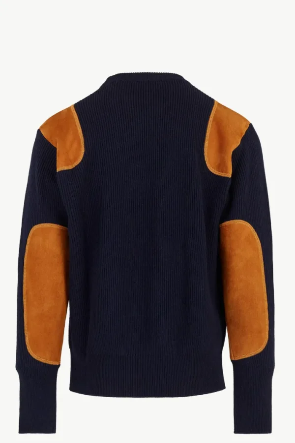 Giuliva Heritage Lucio Sweater Wool Knit and Suede< Knitwear