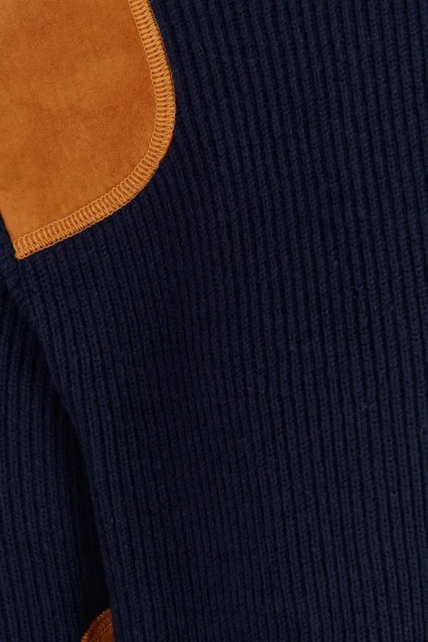 Giuliva Heritage Lucio Sweater Wool Knit and Suede< Knitwear