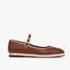 Giuliva Heritage Mary Jane Espadrilles in Leather<Women Shoes