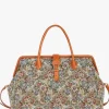 Giuliva Heritage Mary Poppins Bag in Fabric and Leather<Women Bags