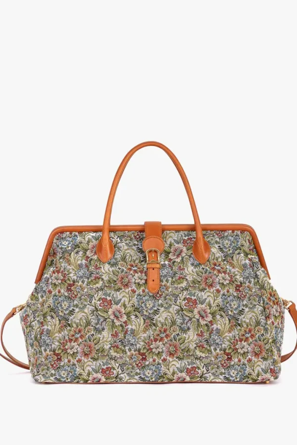 Giuliva Heritage Mary Poppins Bag in Fabric and Leather<Women Bags