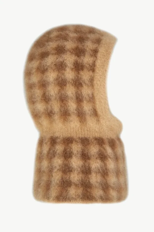 Giuliva Heritage Miranda Balaclava in Mohair Blend Houndstooth< Accessories