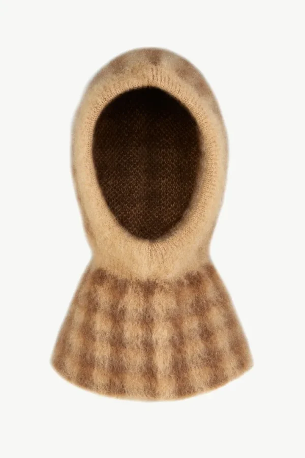 Giuliva Heritage Miranda Balaclava in Mohair Blend Houndstooth< Accessories