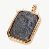 Giuliva Heritage Neptune Pendant in Brass and Lava Stone<Women Accessories | Accessories