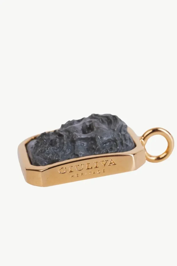 Giuliva Heritage Neptune Pendant in Brass and Lava Stone<Women Accessories | Accessories