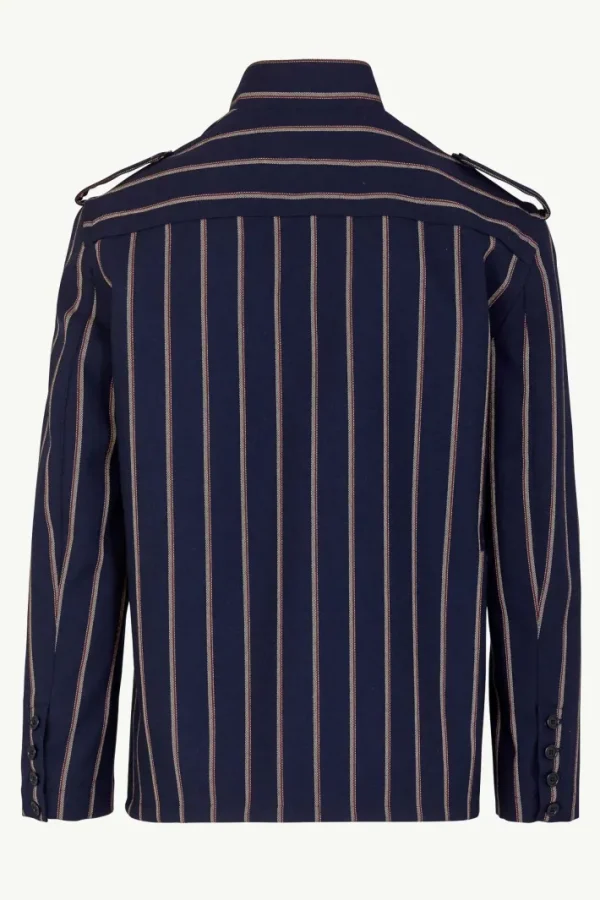 Giuliva Heritage Newton Jacket in Wool Pinstripe< Jackets