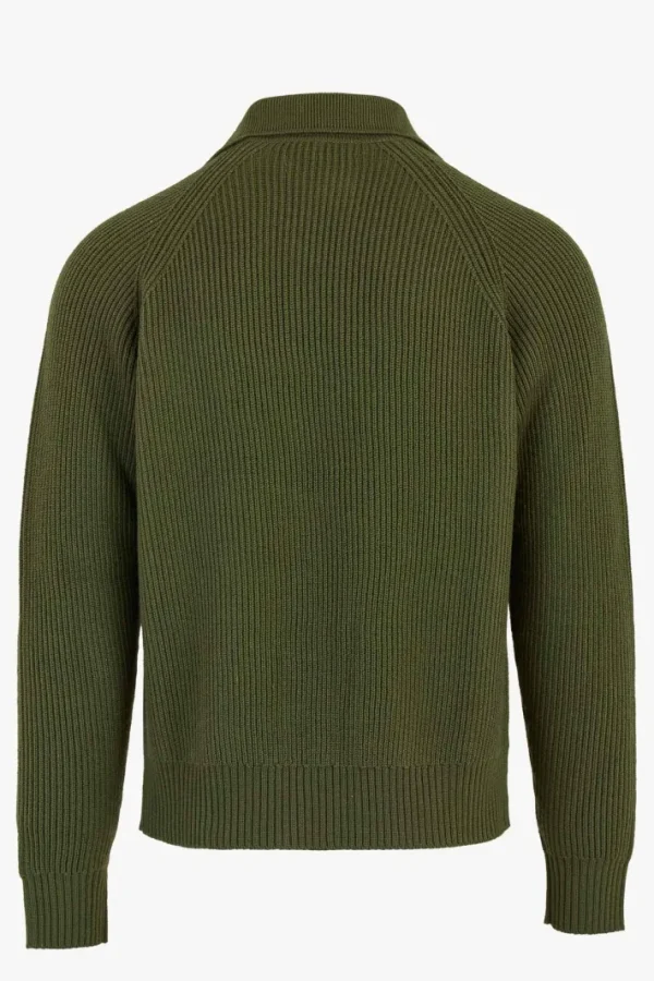 Giuliva Heritage Nino Cardigan in Ribbed Wool Knit< Knitwear