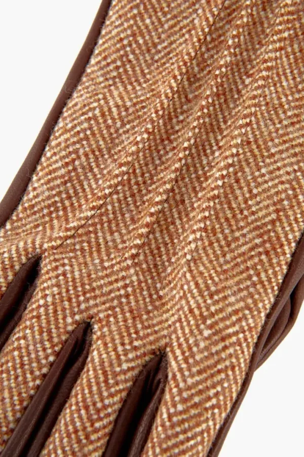 Giuliva Heritage Norfolk Gloves in Fabric and Leather<Women Accessories