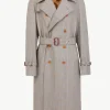 Giuliva Heritage Oscar Trench Coat in Wool Houndstooth< Coats