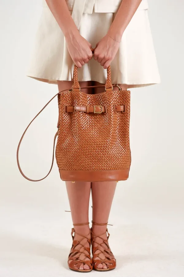 Giuliva Heritage Secchiello Bag in Braided Leather<Women Bags