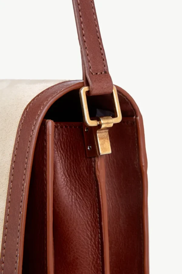 Giuliva Heritage Sella Bag in Suede and Leather<Women Bags