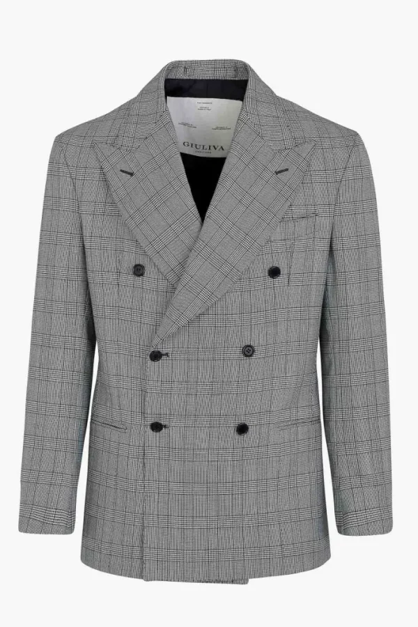 Giuliva Heritage Stefano Blazer in Wool Glen Check< Blazers