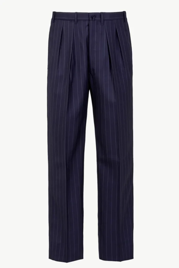 Giuliva Heritage The Umberto Trousers in Wool Pinstripe< Trousers