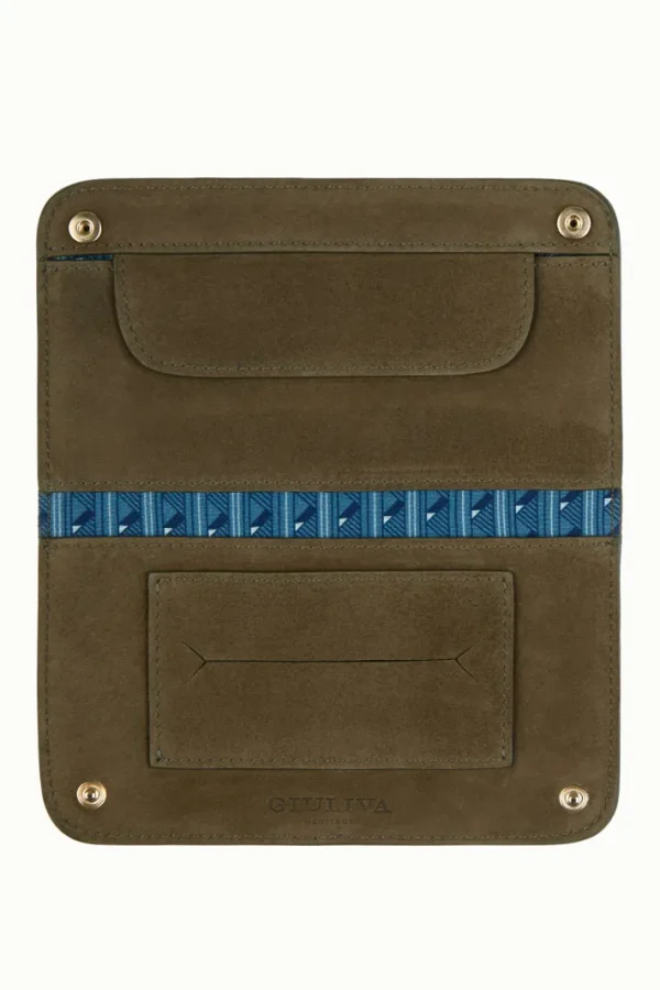 Giuliva Heritage Tobacco Pouch in Wool Tweed and Suede<Women Leather Goods | Leather Goods