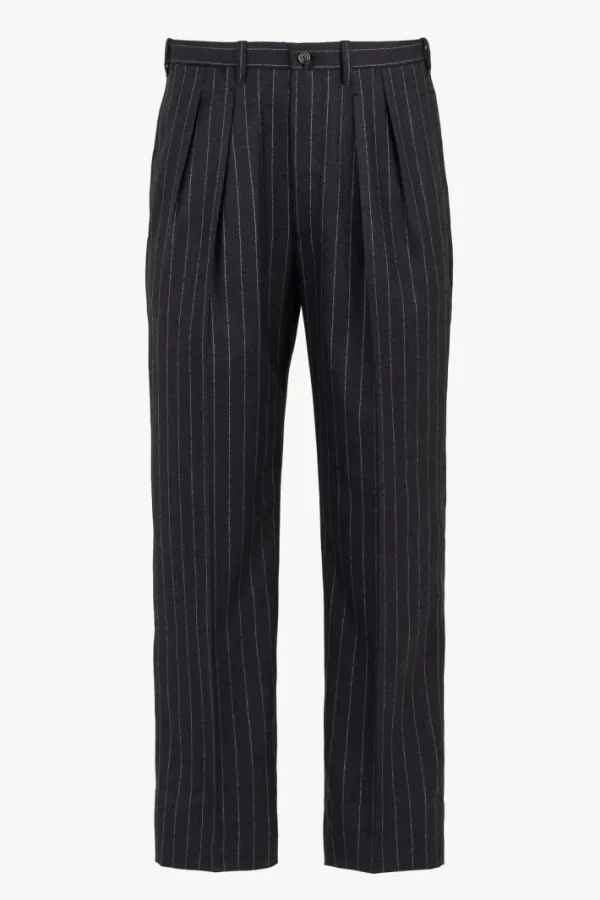 Giuliva Heritage Umberto Trousers in Wool Pinstripe< Trousers