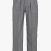 Giuliva Heritage Umberto Trousers in Wool Glen Check< Trousers