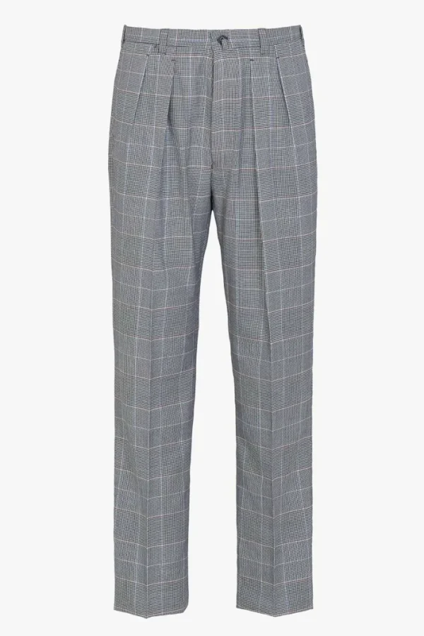 Giuliva Heritage Umberto Trousers in Wool Check< Trousers