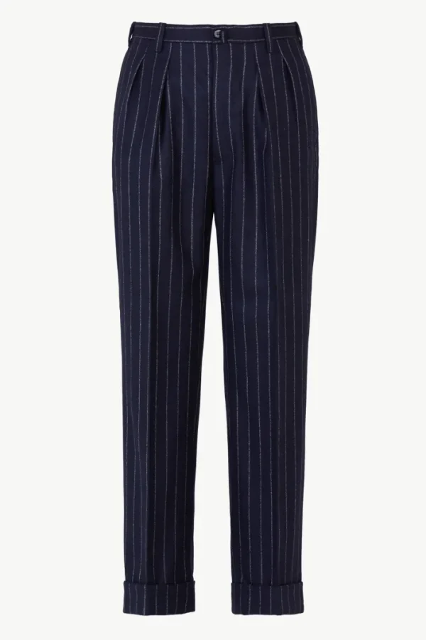 Giuliva Heritage Umberto Trousers in Wool Pinstripe< Trousers